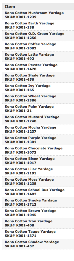 Kona Cotton Lilac